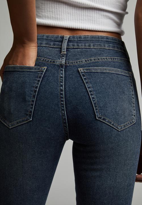 Cotton On - Mid rise cropped skinny jeans - southside blue