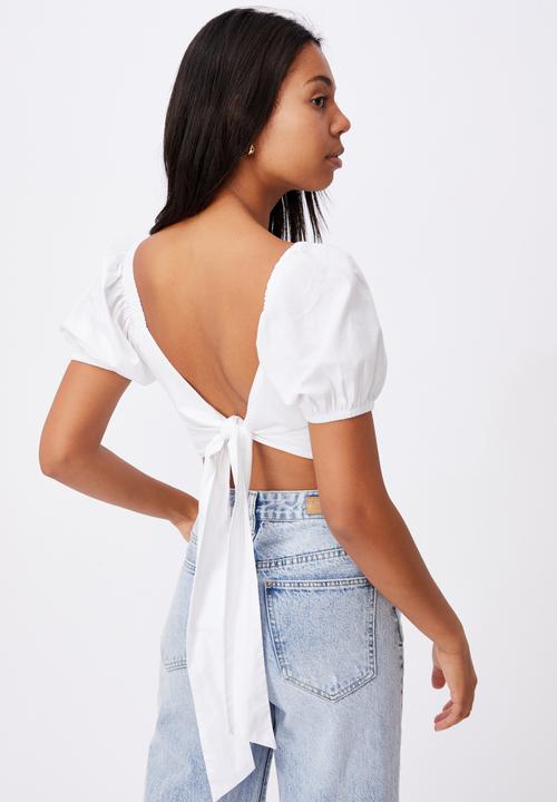 Cotton On - Lola twist front blouse - white