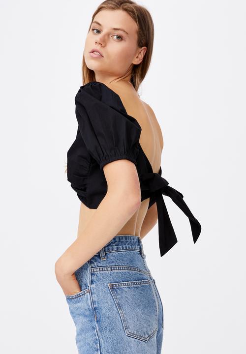 Cotton On - Lola twist front blouse - black