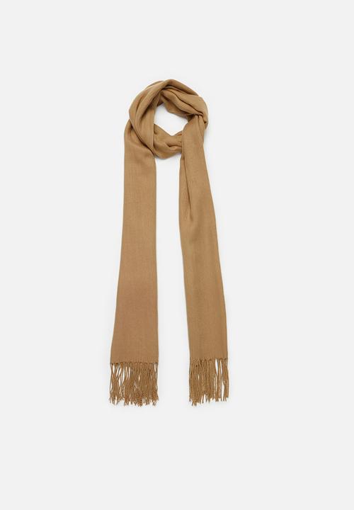 edit - Fringed infinity scarf - beige