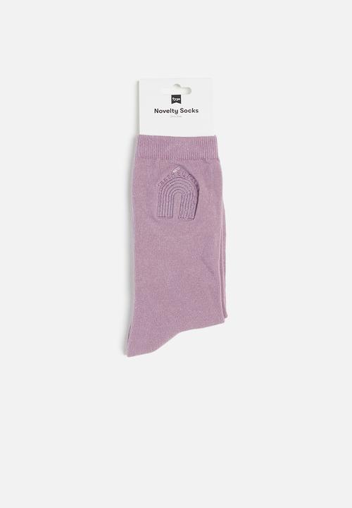 Cotton On - Womens novelty socks - purple 