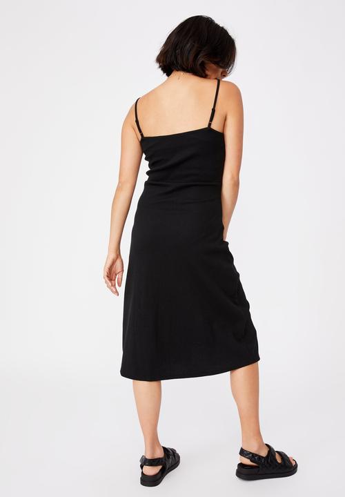 Cotton On - Jillian button through midi dress - black
