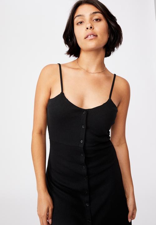 Cotton On - Jillian button through midi dress - black