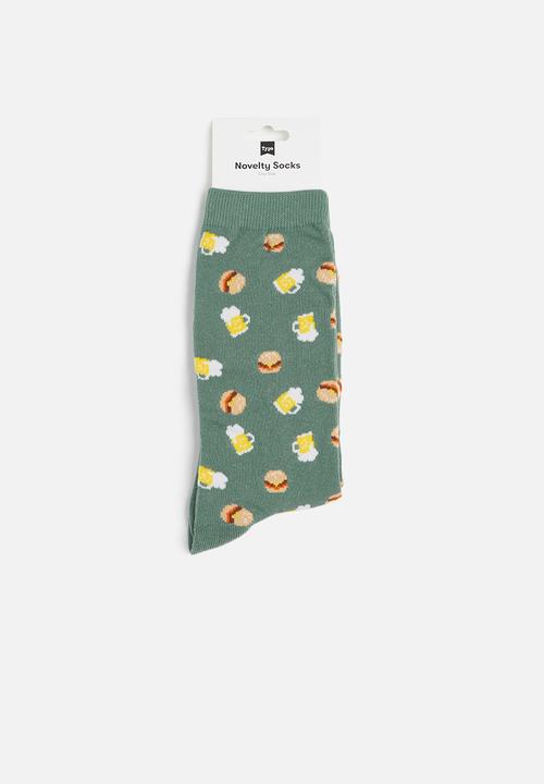 Cotton On - Mens novelty socks - green
