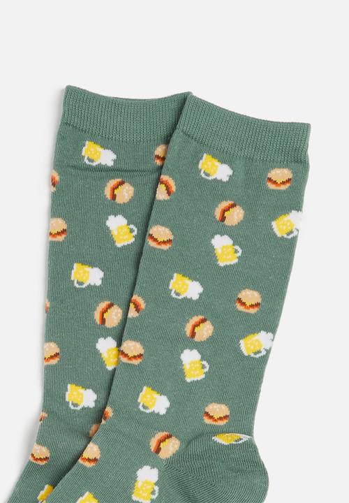 Cotton On - Mens novelty socks - green