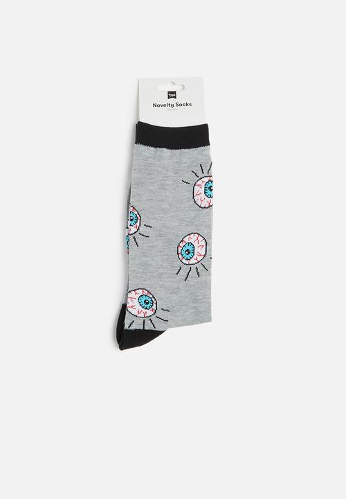 Cotton On - Mens novelty socks - grey 