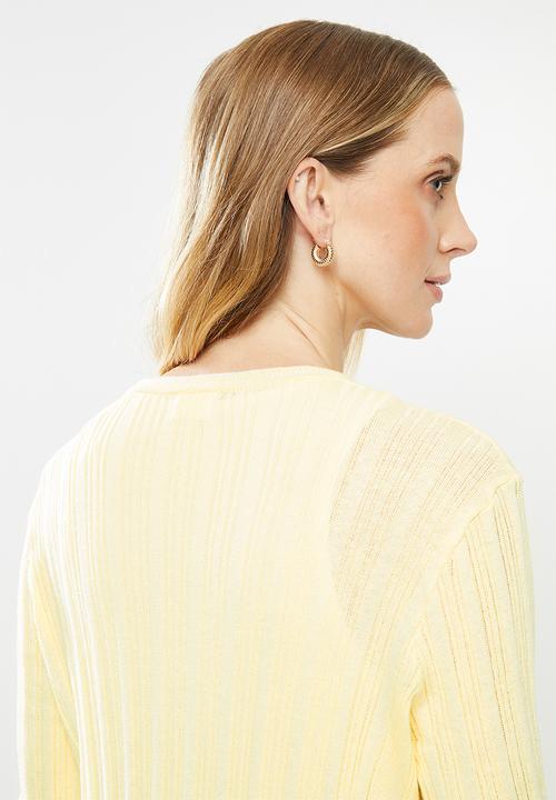 Cotton On - Rib longline cardi - yellow