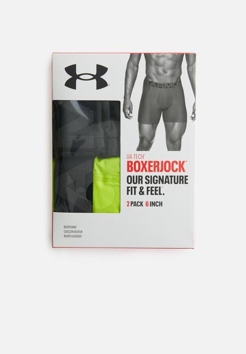 Under Armour - UA tech 6in 2 pack - green & khaki 
