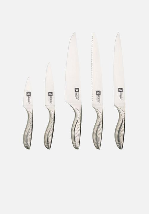 Amefa - Forme knife block 5 piece set - stainless steel