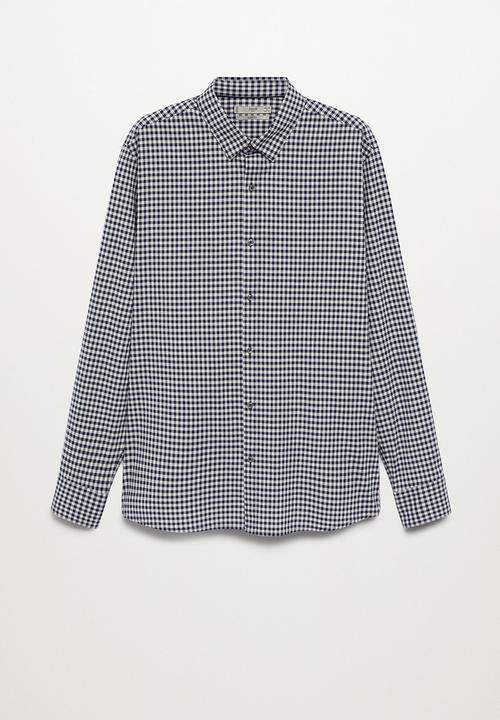 MANGO - Vichy shirt - grey