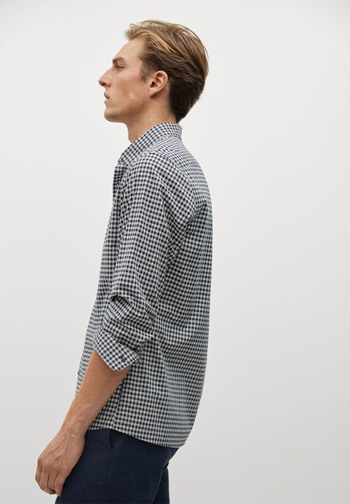 MANGO - Vichy shirt - grey