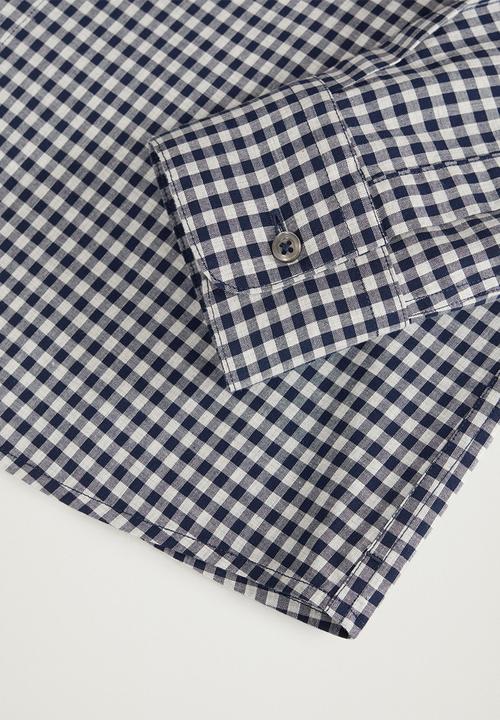 MANGO - Vichy shirt - grey