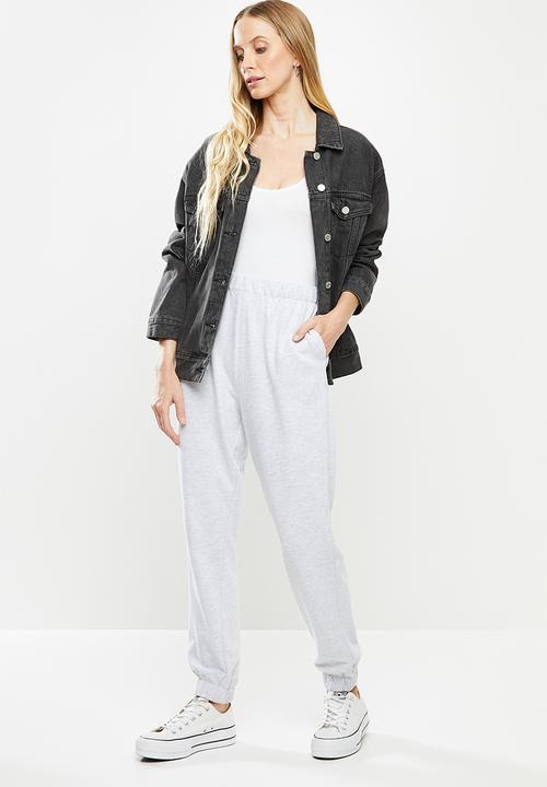 Cotton On - High waist track pant - grey