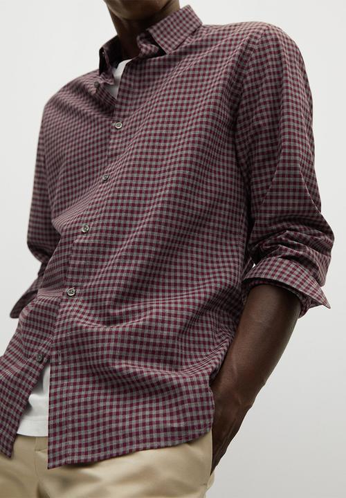 MANGO - Vichy shirt - red check
