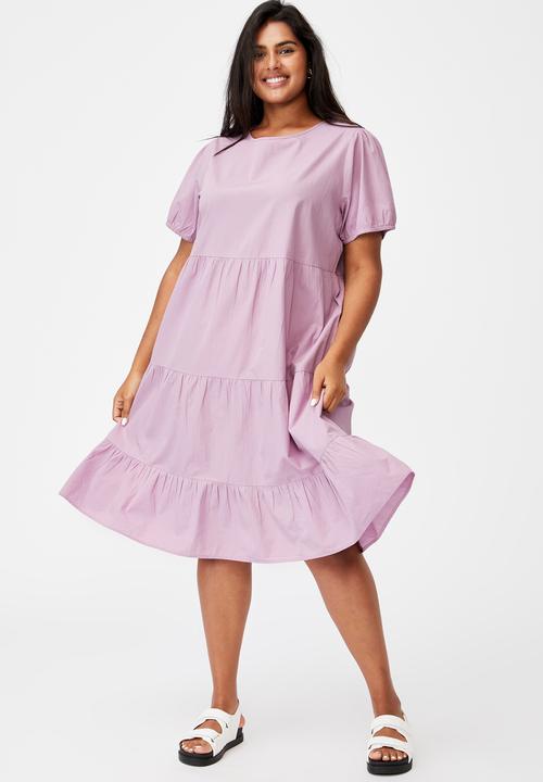 Cotton On - Curve woven tammy midaxi dress - soft mauve