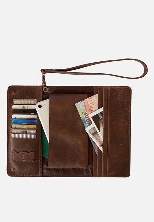Escape Society - Conquest travel wallet - dark brown