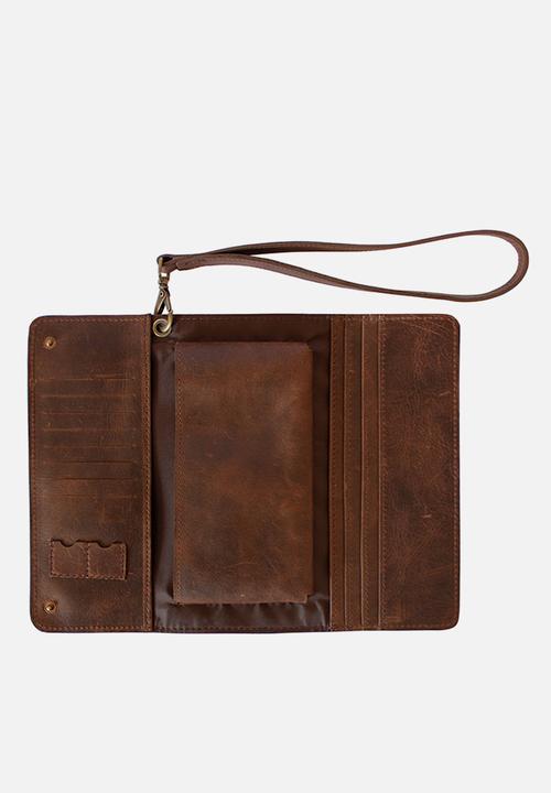 Escape Society - Conquest travel wallet - dark brown