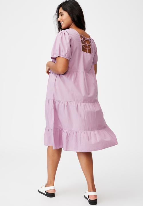 Cotton On - Curve woven tammy midaxi dress - soft mauve