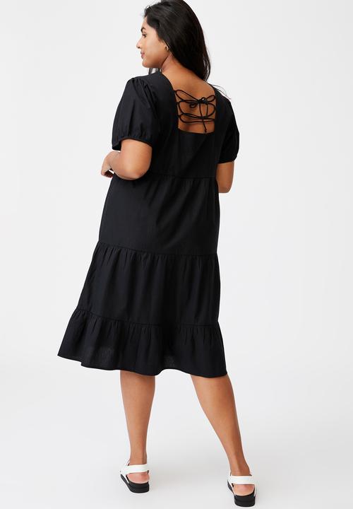 Cotton On - Curve woven tammy midaxi dress - black