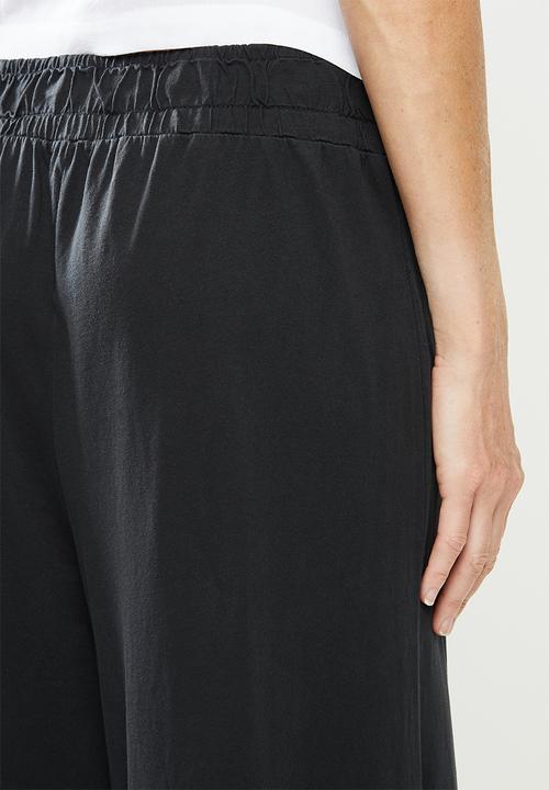 Cotton On - Wide leg lounge track pant - black