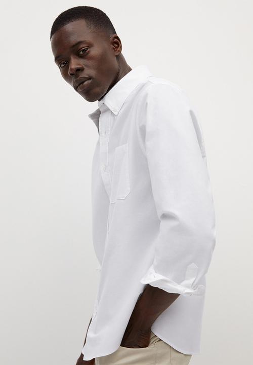 MANGO - Oxford shirt - white