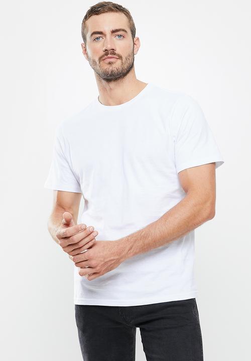 Cotton On - 3 Pack mens essential crew tee - white