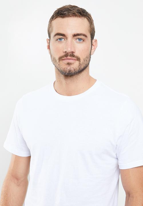 Cotton On - 3 Pack mens essential crew tee - white
