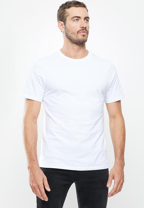 Cotton On - 3 Pack mens essential crew tee - white
