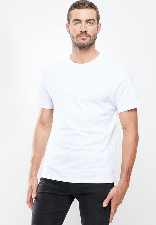 Cotton On - 3 Pack mens essential crew tee - white