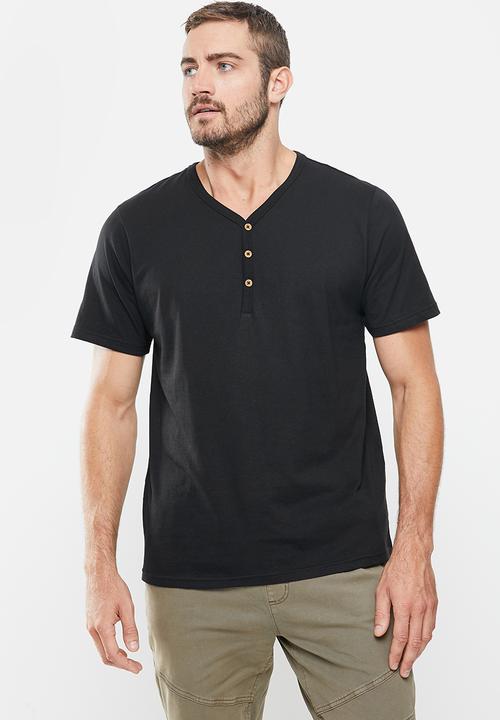 Cotton On - 3 Pack mens essential henley tees - multi 