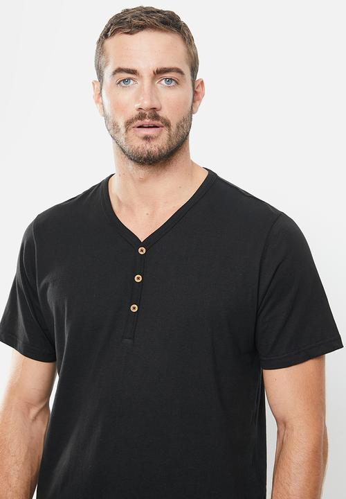 Cotton On - 3 Pack mens essential henley tees - multi 