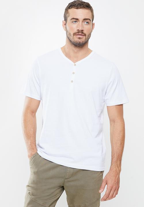 Cotton On - 3 Pack mens essential henley tees - multi 