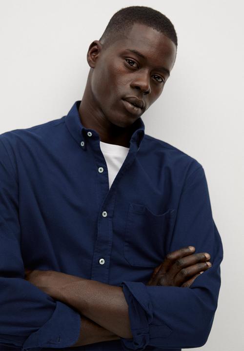 MANGO - Oxford  shirt- navy