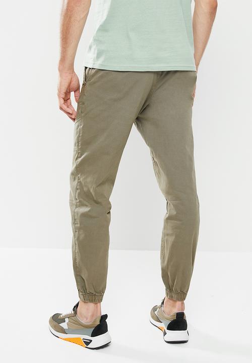 Cotton On - Drake cuffed pant - washed olive