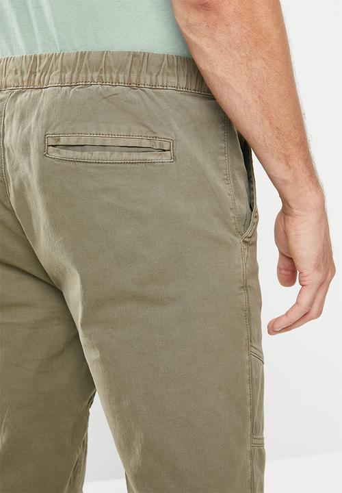 Cotton On - Drake cuffed pant - washed olive