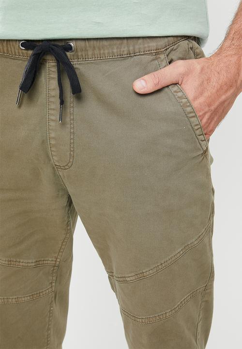 Cotton On - Drake cuffed pant - washed olive