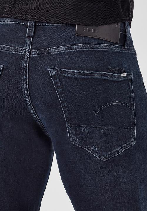 G-STAR - 3301 slim rink superstretch jeans - worn in eve destroyed