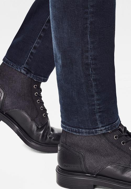 G-STAR - 3301 slim rink superstretch jeans - worn in eve destroyed