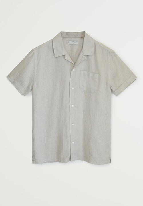 MANGO - Hawai shirt - beige