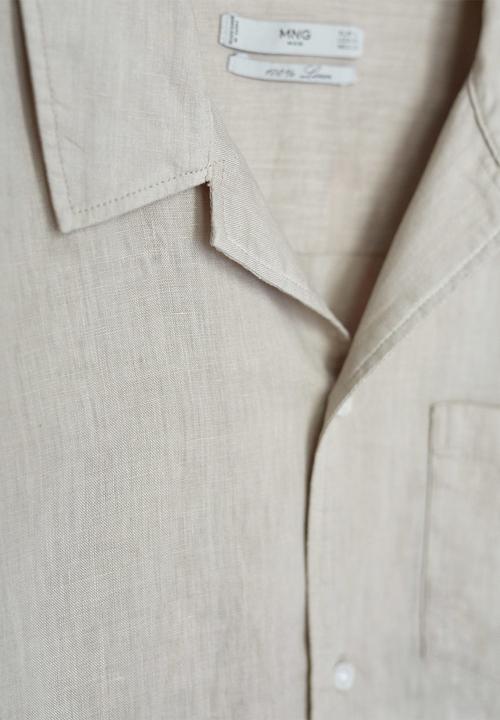 MANGO - Hawai shirt - beige
