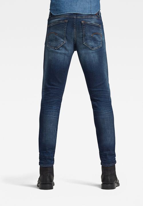 G-STAR - 3301 slim elto pure superstretch jeans - worn in dusk blue