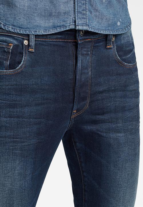 G-STAR - 3301 slim elto pure superstretch jeans - worn in dusk blue