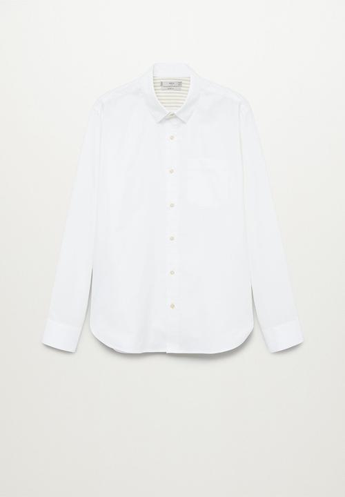 MANGO - Twill shirt - white