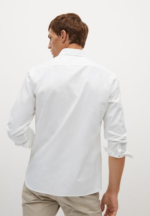 MANGO - Twill shirt - white