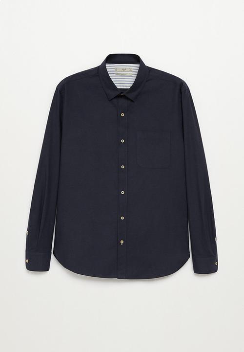 MANGO - Twill shirt - navy
