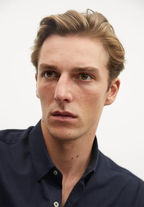 MANGO - Twill shirt - navy