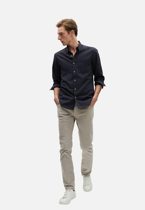 MANGO - Twill shirt - navy