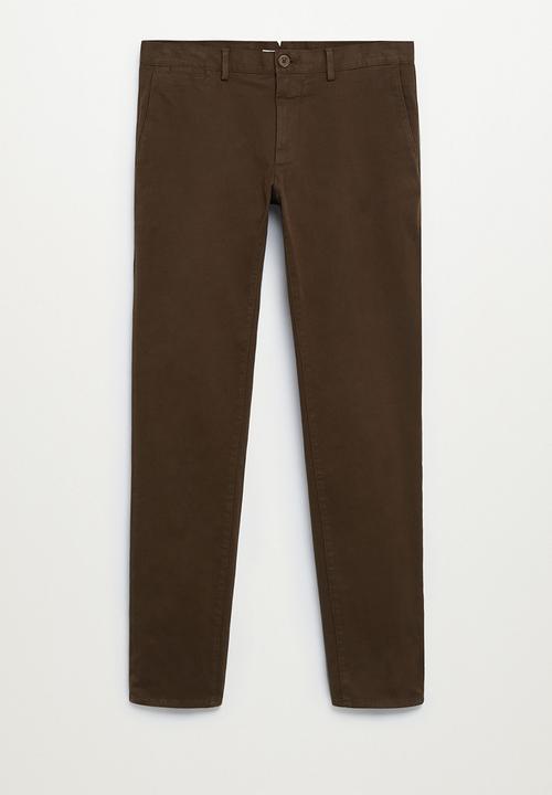 MANGO - Barna trousers - brown