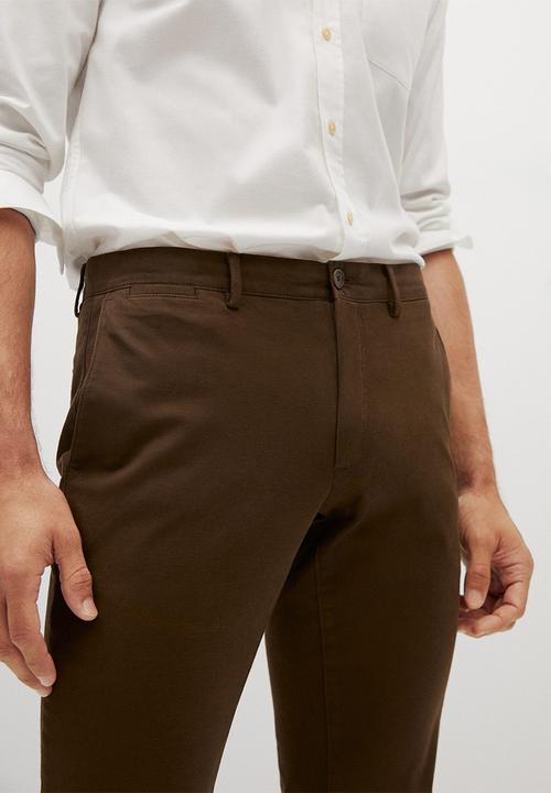 MANGO - Barna trousers - brown