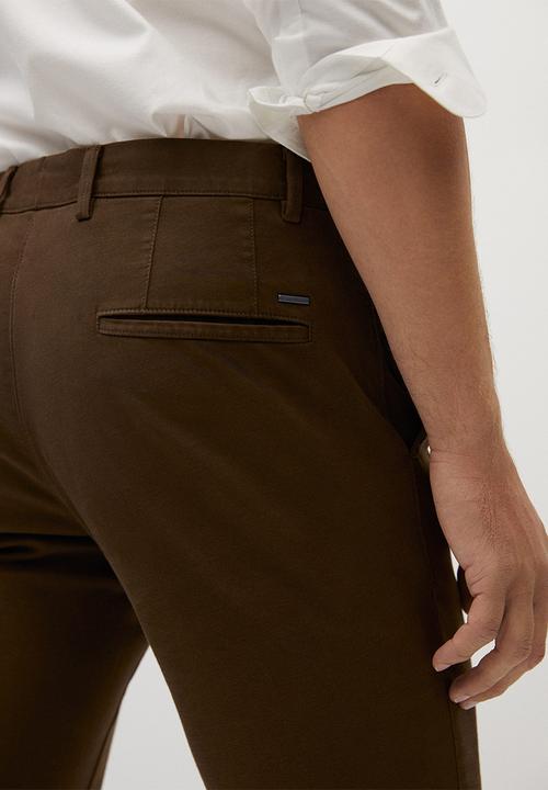 MANGO - Barna trousers - brown
